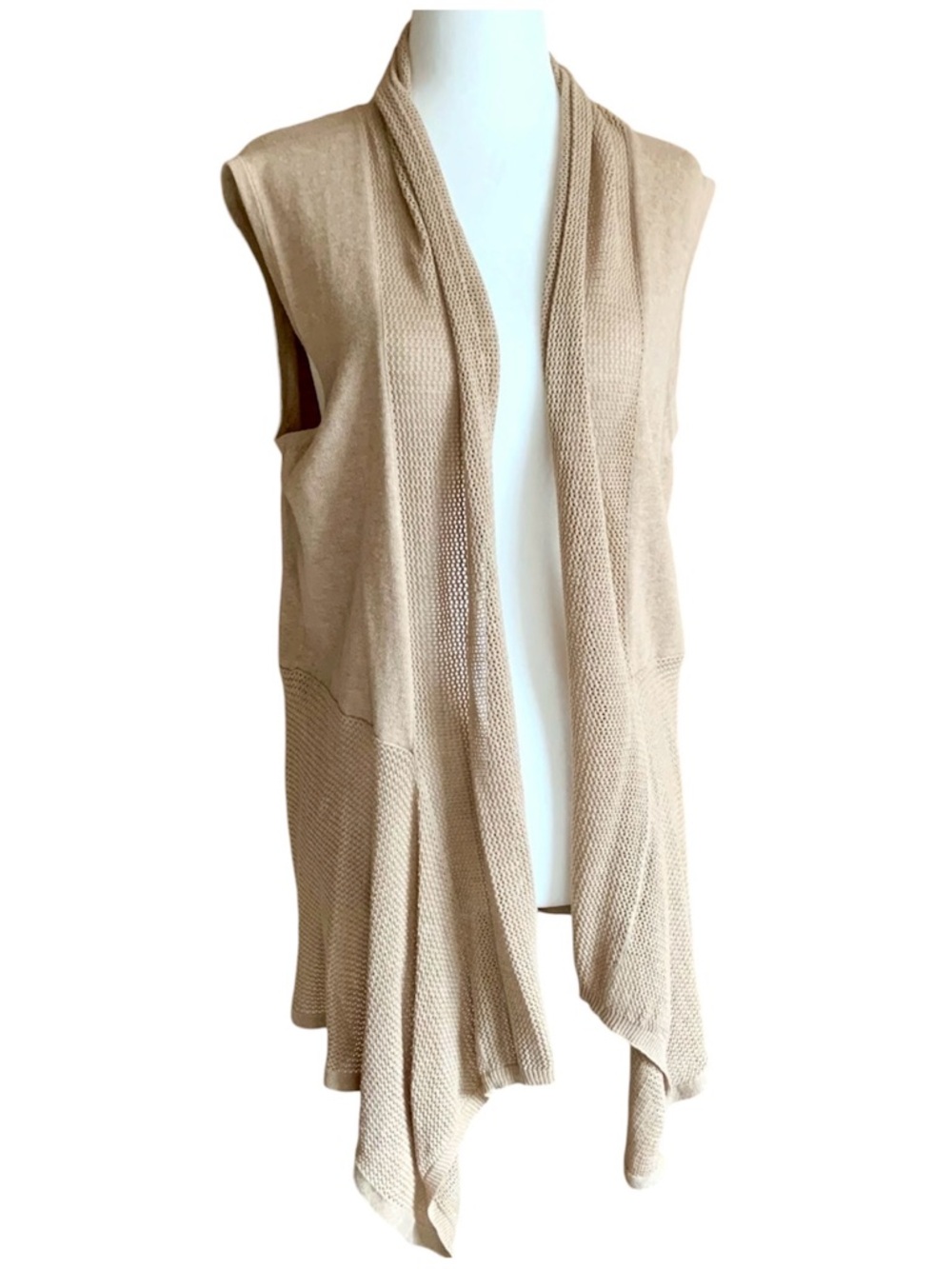 Haggar long knit open vest